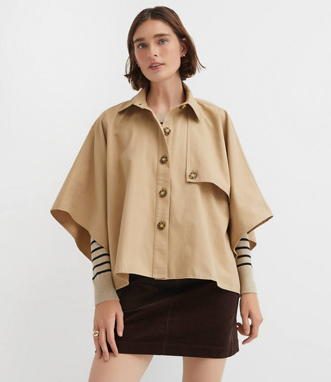Twill Trench Cape