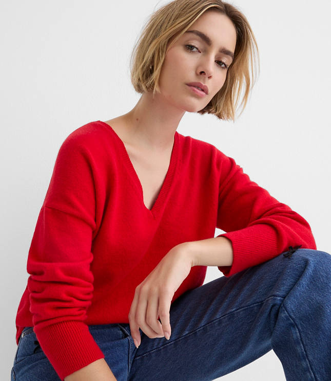 V-Neck Relaxed Everyday Sweater