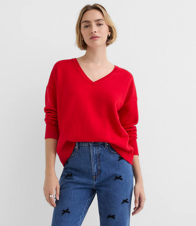 V-Neck Relaxed Everyday Sweater