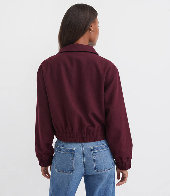 Wool Blend Bomber Jacket