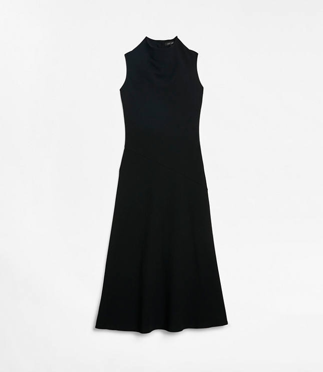 LOFT Versa Crepe Drape Bias Maxi Dress