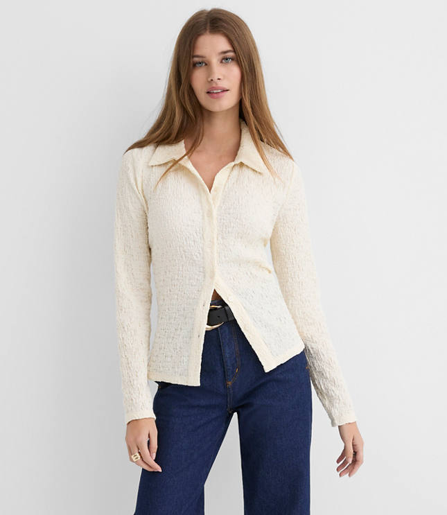 Puckered Knit Shirt