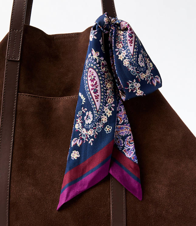 Paisley Reversible Silk Skinny Scarf