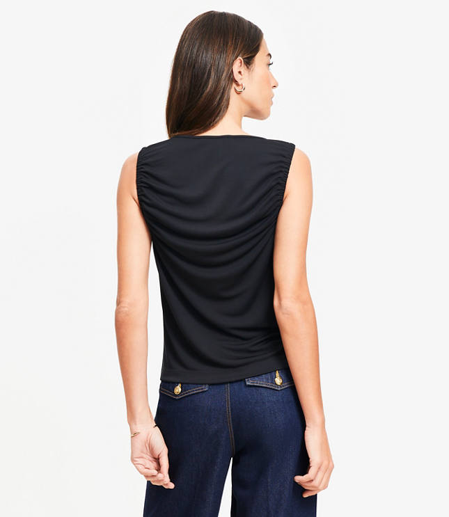 Petite Tie Keyhole Top