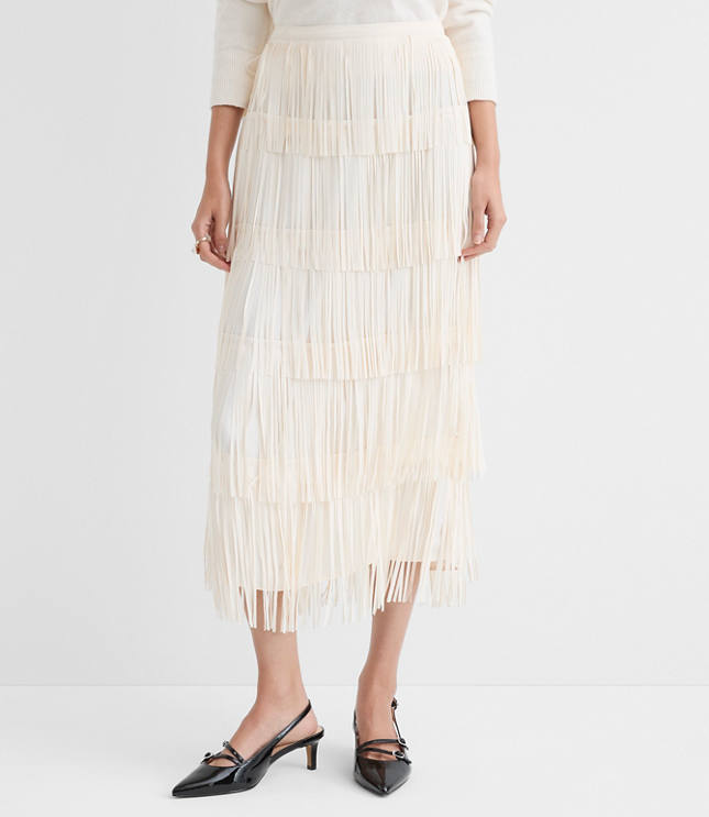 Fringe Midi Skirt