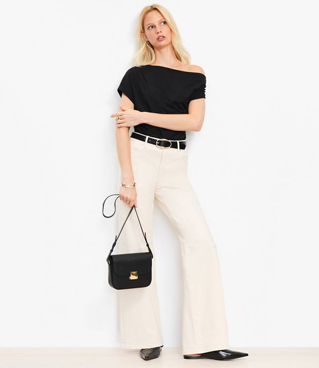 Petite Asymmetrical Ruched Top