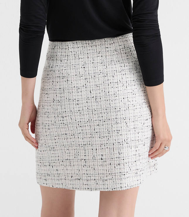 Petite Tweed Mini Patch Pocket Skirt