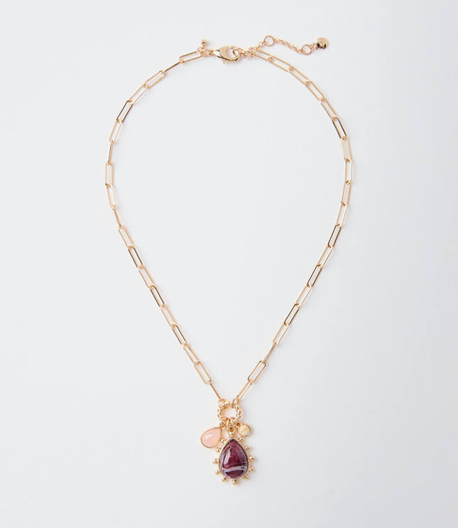 Marbleized Cluster Necklace