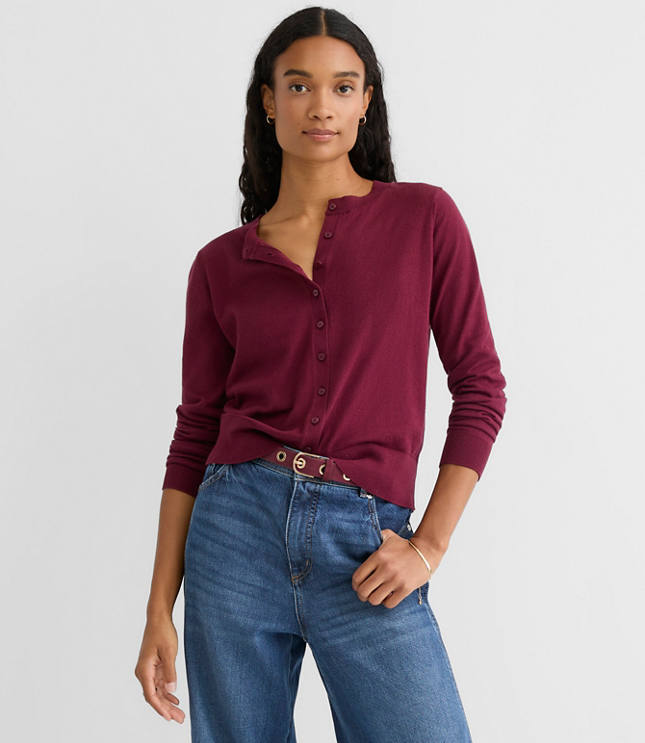 Modern Crew Neck Cardigan