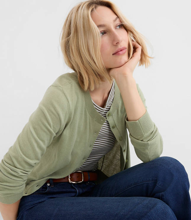 Modern Crew Neck Cardigan