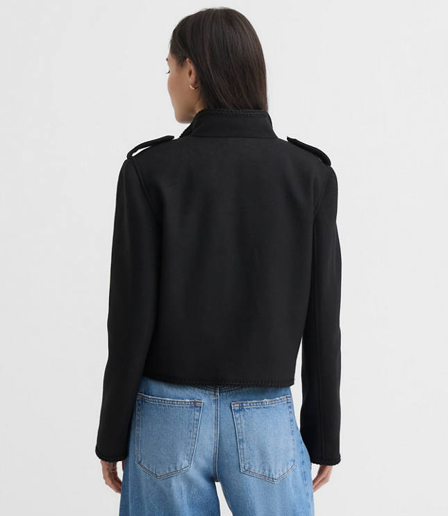 Petite Braided Trim Cadet Jacket