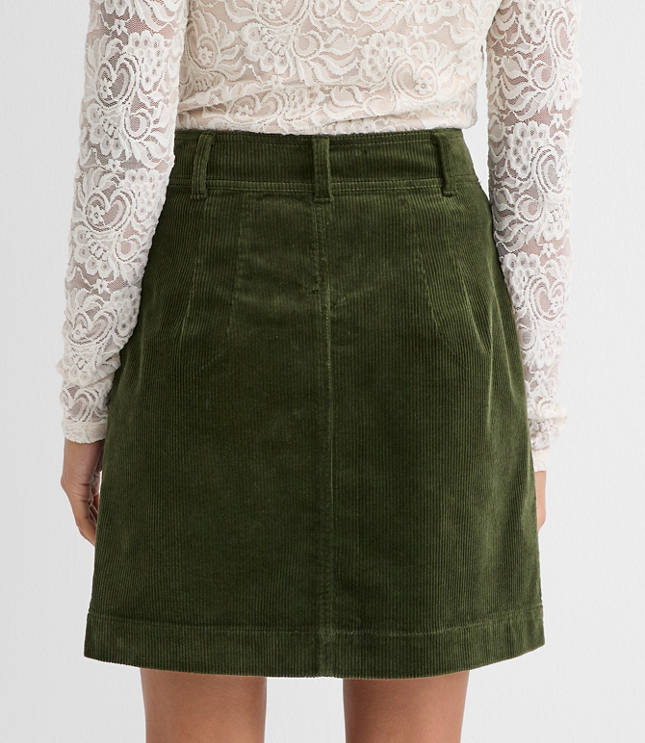 Petite Corduroy Mini Pocket Skirt