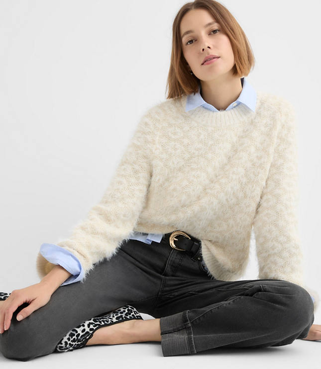 Eyelash Jacquard Sweater