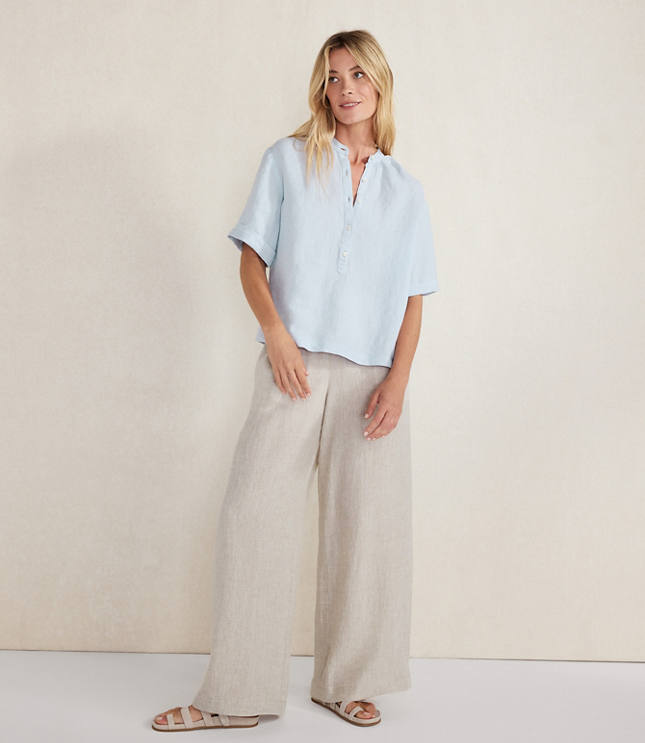 Haven Well Within Linen Cuff Sleeve Top