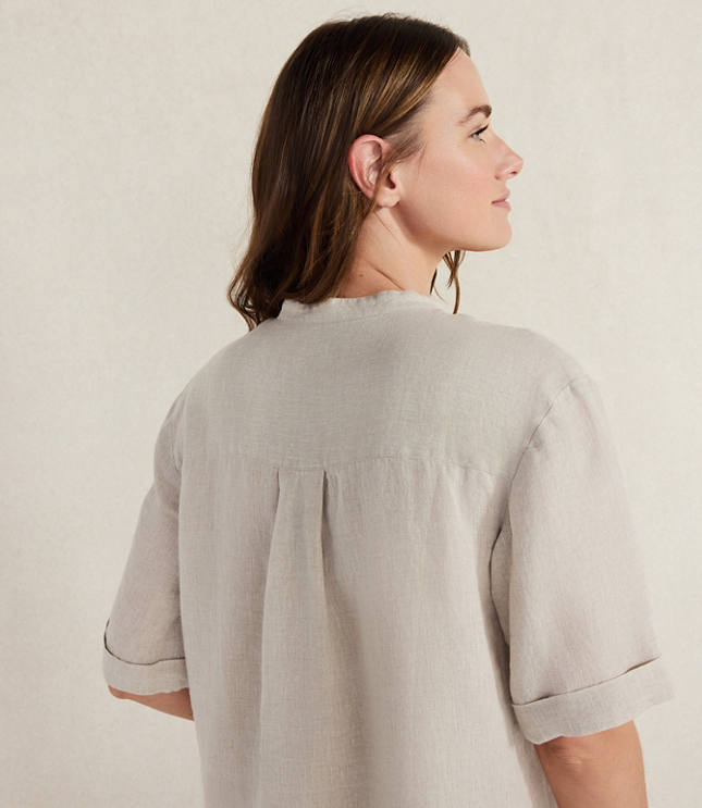 Haven Well Within Linen Cuff Sleeve Top
