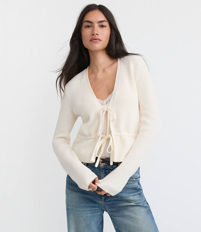 トップス cotton candy loose knit cardigan ivory トップス cotton candy loose knit cardigan ivory Women Solid