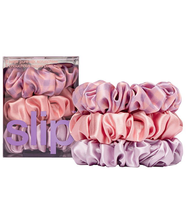 Loft Slip Silk Belleflower Large Scrunchie Set