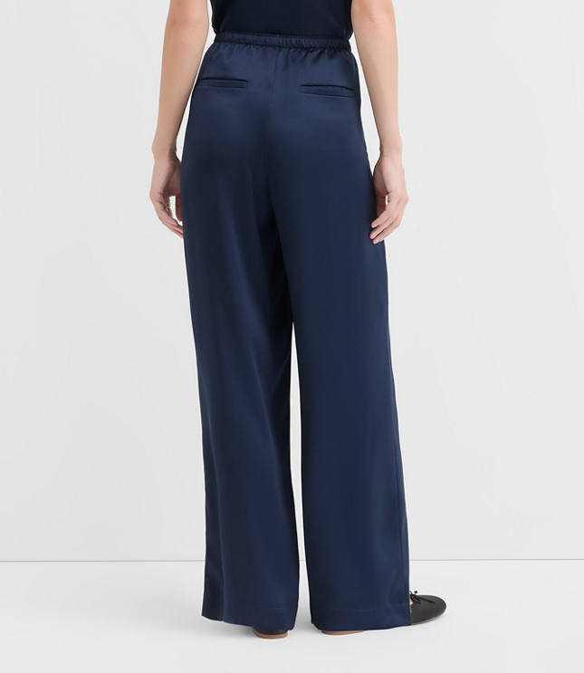 Petite Sawyer Pull On Pants in Satin