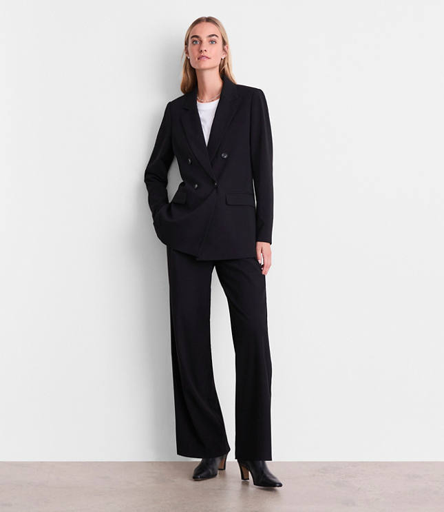 Petite LOFT Versa Seasonless Stretch Double Breasted Blazer