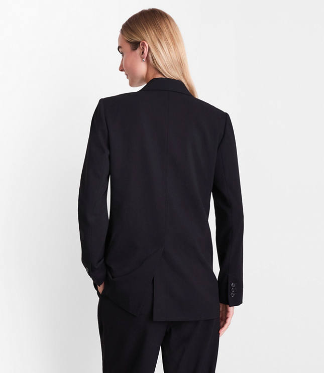 Petite LOFT Versa Seasonless Stretch Double Breasted Blazer