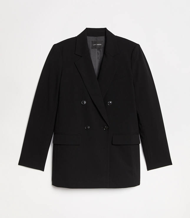 Petite LOFT Versa Seasonless Stretch Double Breasted Blazer