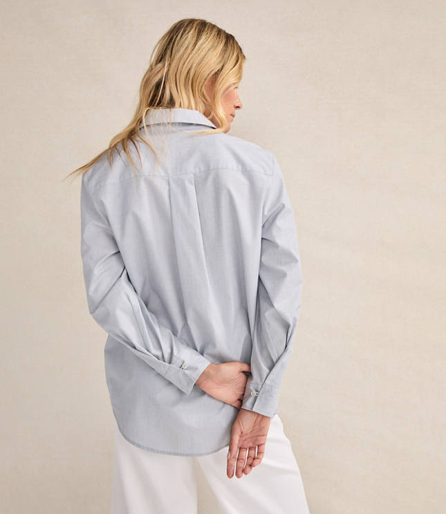 Haven Well Within Organic Cotton Poplin Button Down Top
