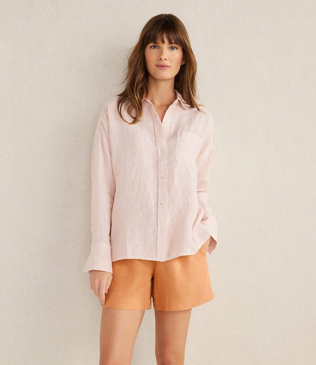 Haven Well Within Linen Striped Boxy Shirt