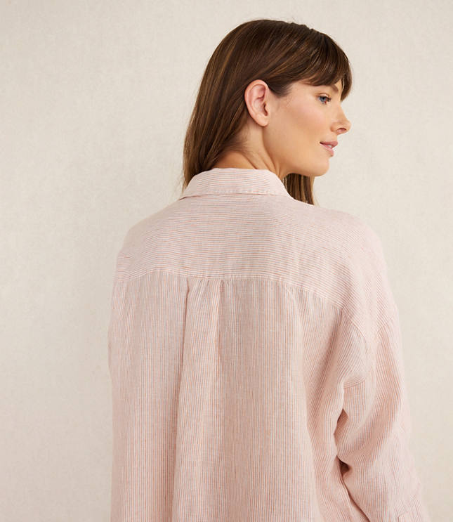 Haven Well Within Linen Striped Boxy Shirt