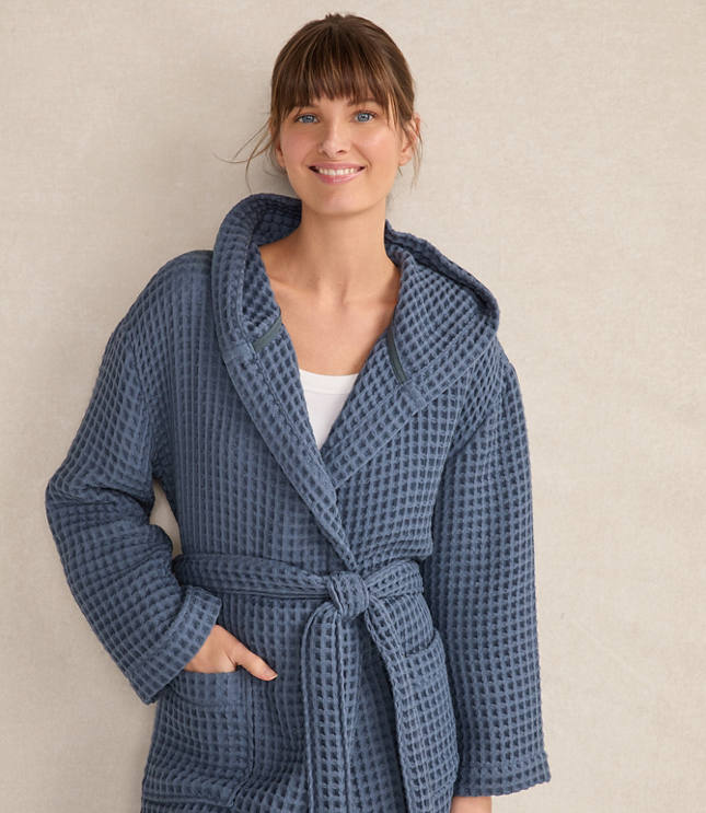Haven Well Within Organic Cotton Waffle Hooded Robe