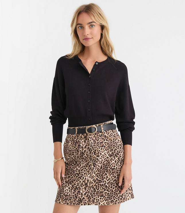 Ribtrim Waist Cardigan