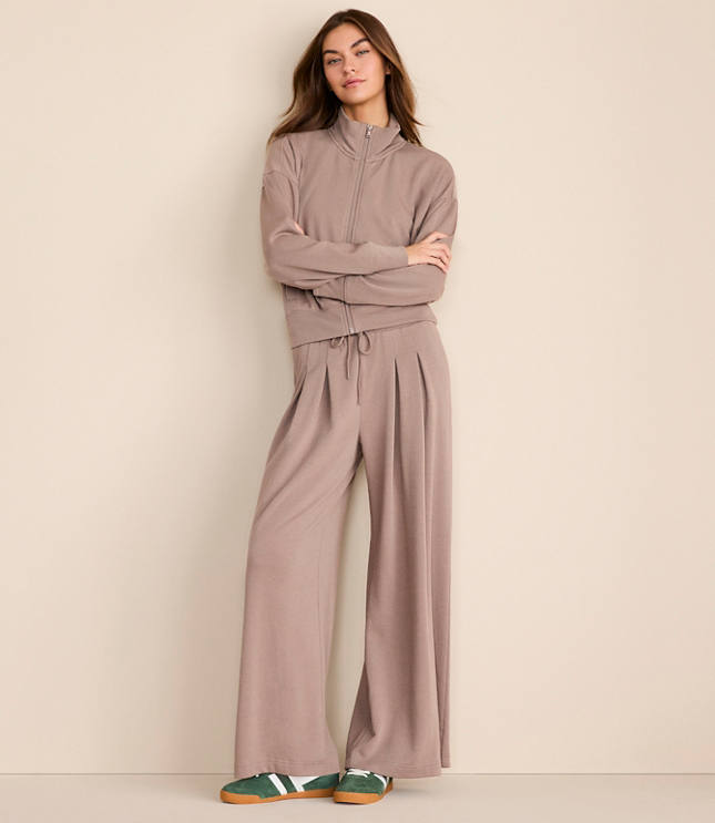 Lou & Grey Cozy Cotton Sweatshirt Jacket