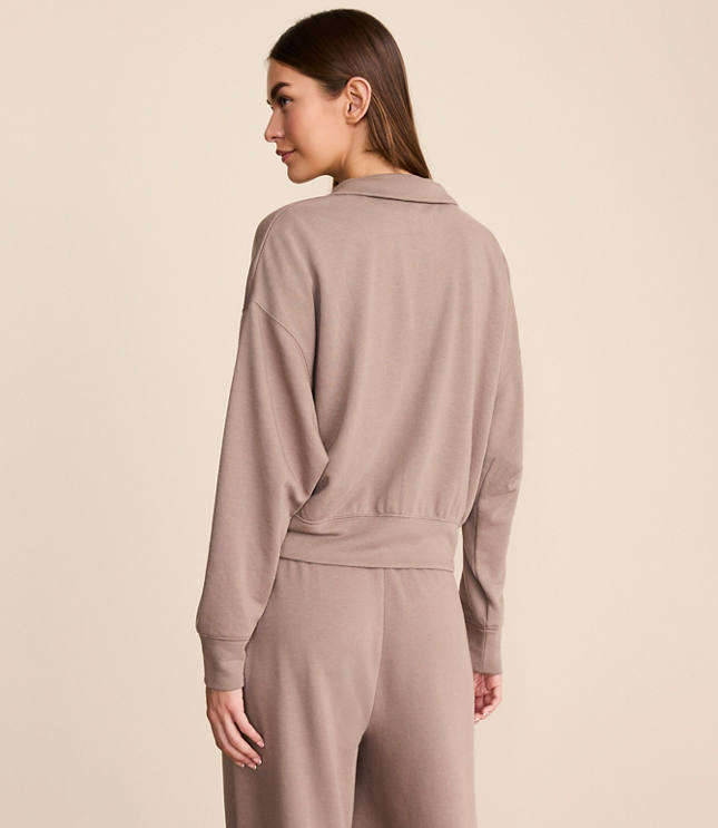 Lou & Grey Cozy Cotton Sweatshirt Jacket
