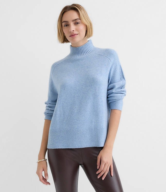 Petite Modern Mock Neck Sweater