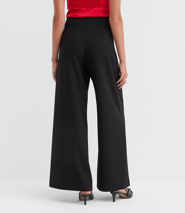 Curvy Darted Palazzo Pants Doubleface