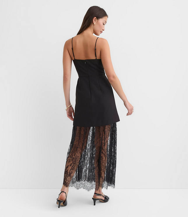 Chantilly Lace Mixed Media Maxi Dress