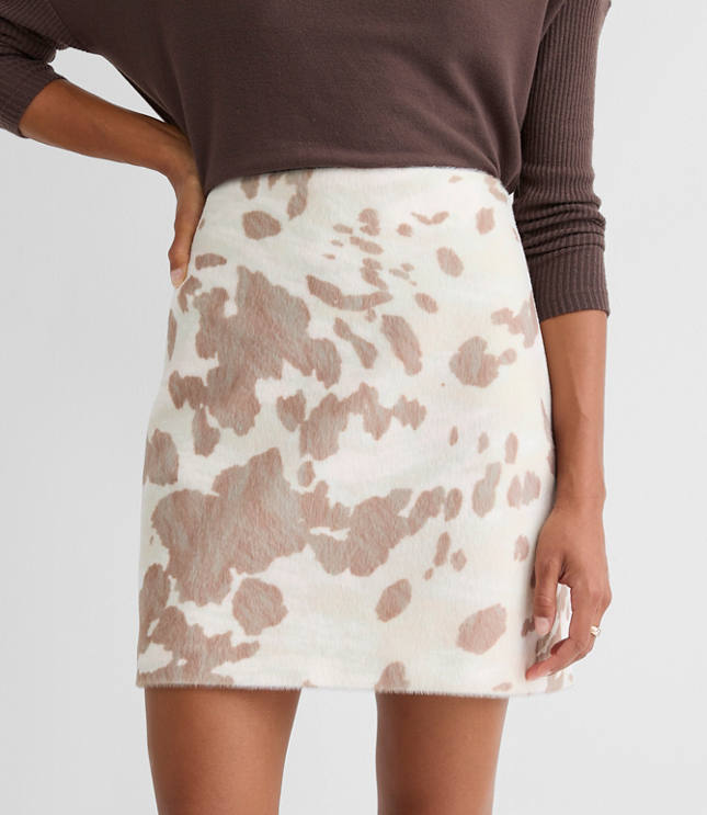 Petite Spotted Felted Mini Skirt