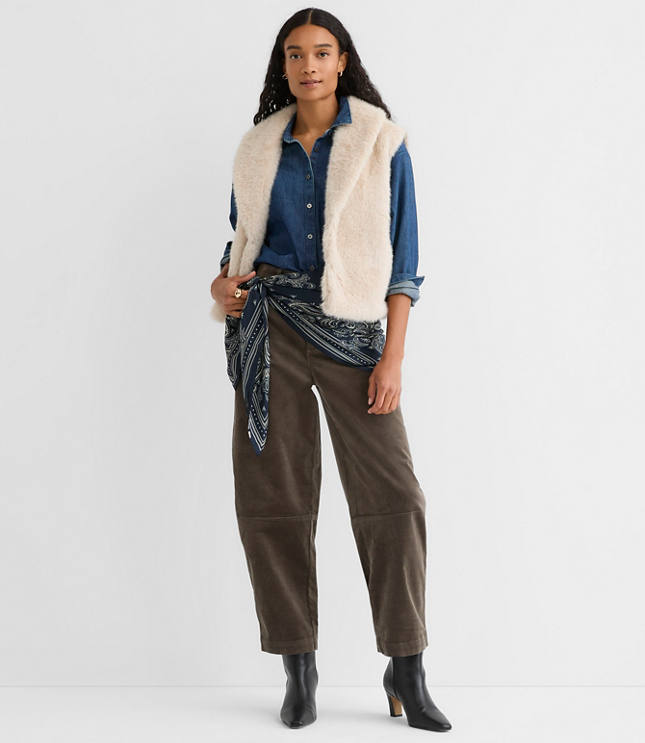 Modern Faux Fur Pocket Vest