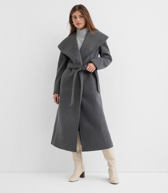 Shawl Collar Belted Coat