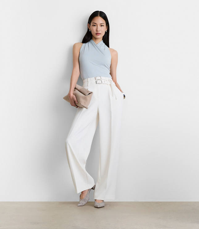 LOFT Versa 360 Knit Crossover Halter Top