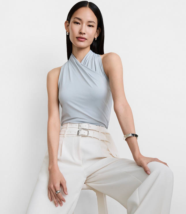 LOFT Versa 360 Knit Crossover Halter Top