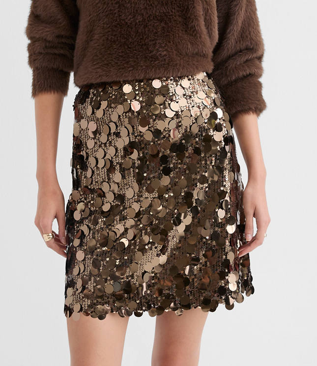 Petite Sequin Mini Skirt