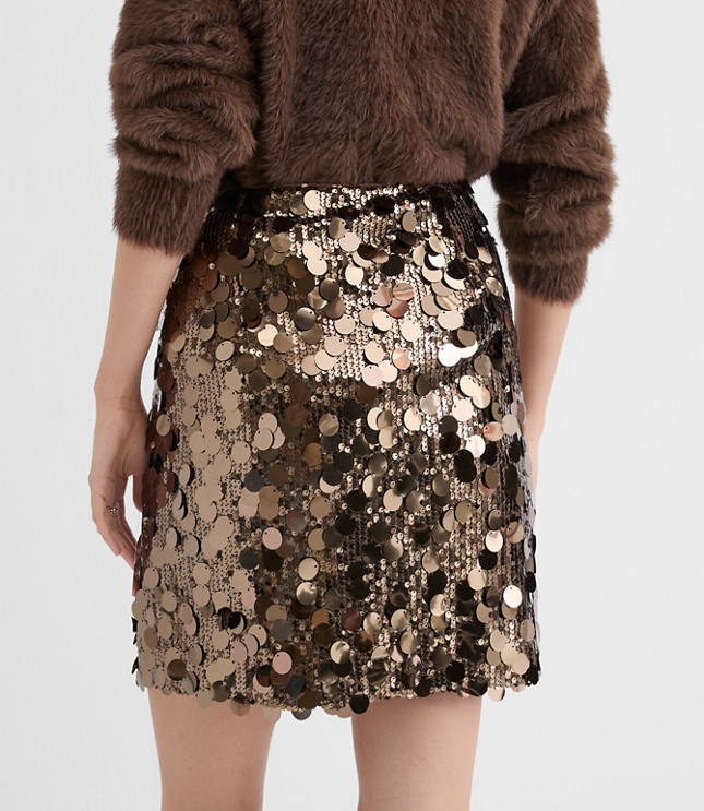 Petite Sequin Mini Skirt