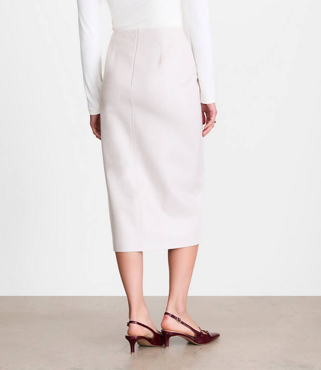 LOFT Versa Embossed Faux Leather Long Skirt