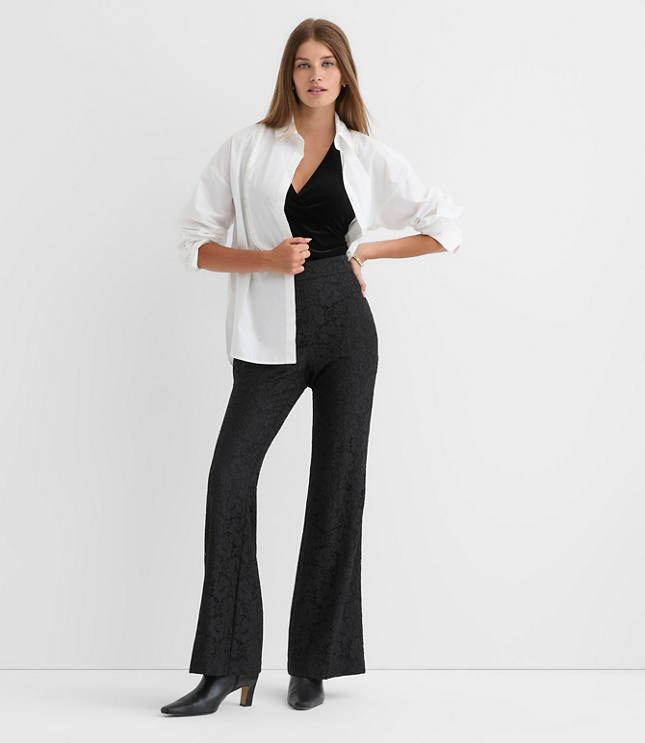 Petite Flare Pants in Lace