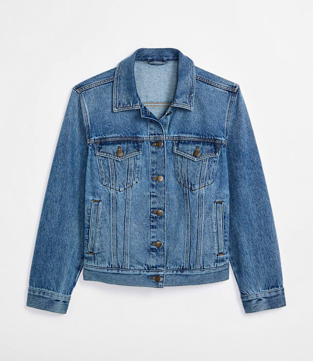 Rivete Denim Trucker Jacket in Vintage Mid Wash