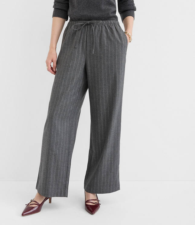 Petite Sawyer Pull On Pants in Shimmer Stripe