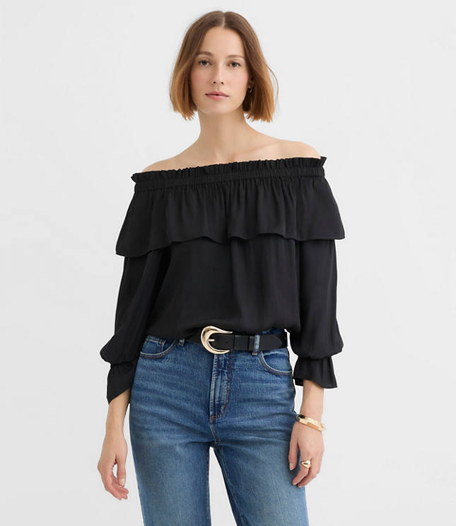 Ruffled Off The Shoulder Blouse