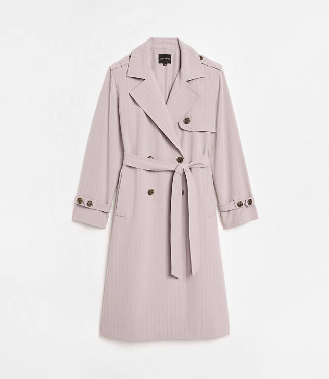 LOFT Versa Seasonless Stretch Trench Coat Stripe