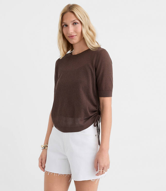 Side Tie Sweater Tee carousel Product Image 1