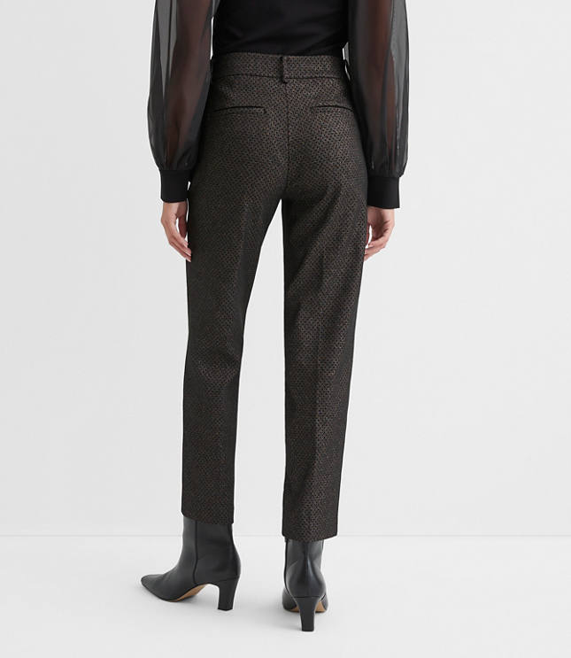 Petite Riviera Slim Pants in Shimmer Geo Jacquard